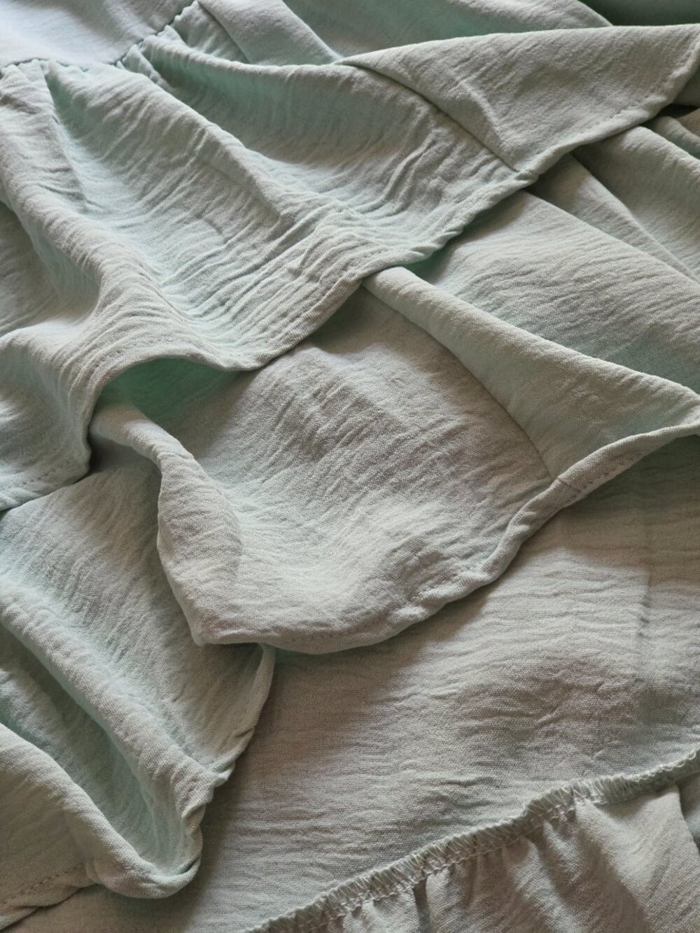 STUNNING HI-LO RUFFLE HEM MINT GREEN MAXI SMALL - Picture 12 of 12